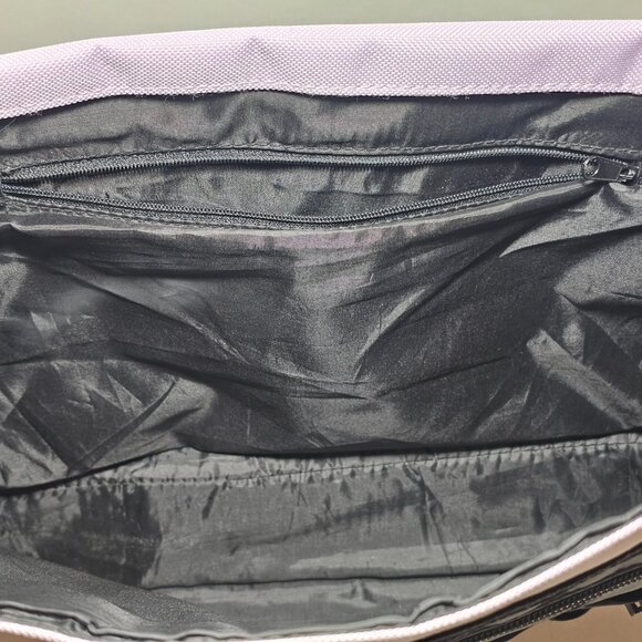 Mudd Vintage Canvas Crossbody Messenger School Book Bag Purple Y2K 2000s - Picture 8 of 12